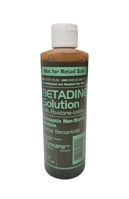 BETADINE SOLUTION 10% Povidone-Iodine 8oz Exp 2027
