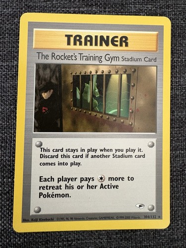 Pokémon The Rocket's Training Gym 104/132 Gym Heroes Unlimited Rare Trainer TCG