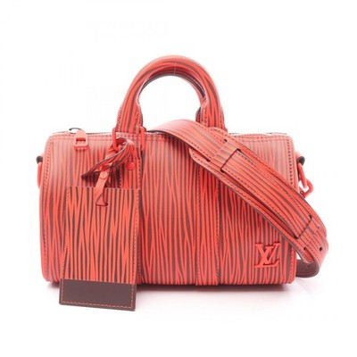 LOUIS VUITTON x Park Seo-Bo Keepall Bandouliere 25 XL Handbag M11588 Epi Red LV