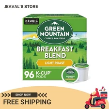 Green Mountain Breakfast Blend Coffee K-Cup Pods, Light Roast, 96/Carton NEW