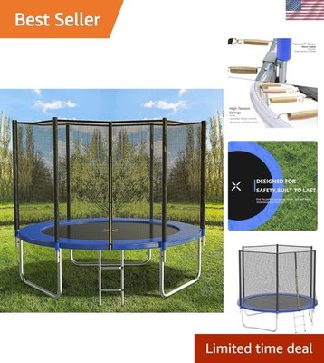 8FT 10FT 12FT 14 FT 15FT Trampoline with Safety Enclosure Net，Outdoor Trampol...