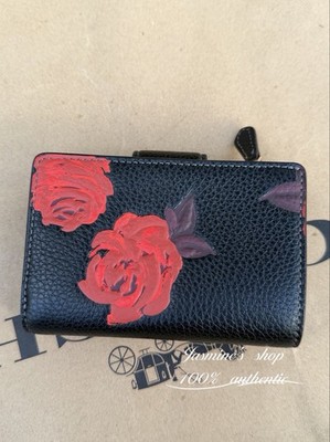 NWT Coach Medium Corner Zip Wallet With Floral Print CCL63 | eBay