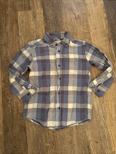 BOYS SIZE 4 LONG SLEEVE BUTTON UP WHITE AND BLUE BY THE CHILDRENS PLACE - Picture 1 of 5