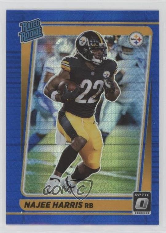 2021 Panini Donruss Optic Rated Rookie Blue Hyper Prizm Najee Harris #213 1b33