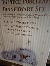  2 Boxes Merrybrite Christmas Porcelain Dinnerware- 32 pcs  8 place Settings 