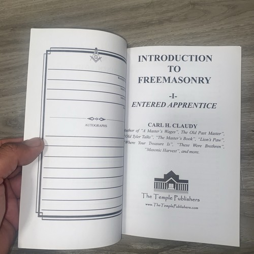 INTRODUCTION TO FREEMASONRY, by CARL H. CLAUDY- I - Entered Apprentice PB 2011 - Imagen 5 de 7