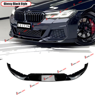 For 21-23 BMW G30 530i 540i M550i M Sport LCI FD Style Glossy Black Lip Splitter