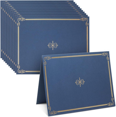 Certificate Holders - 24-Pack - Navy Blue Letter Size Award Folders - Certificat