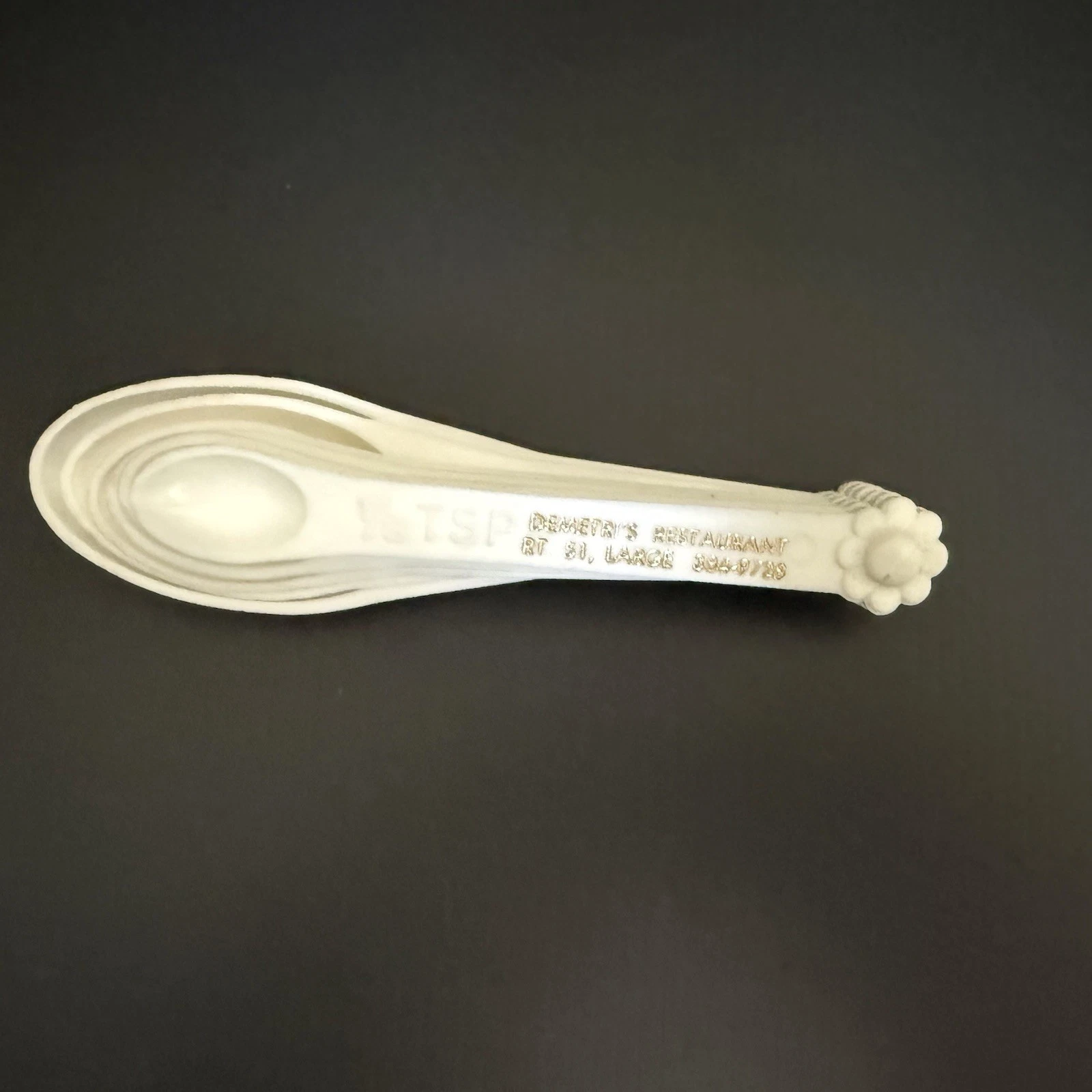 Vintage Promotional Measuring spoons From Demetri’s Restaurant In Large Pa