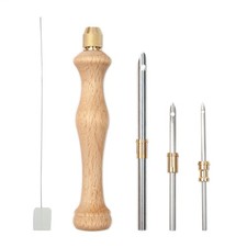 DIY Punch Needle Wooden Handle Set Embroidery Felting Thread Tool Craft Kit