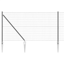 Fence with Post Outdoor Garden Boundary Terrace Barrier Panel Set  vidaXL