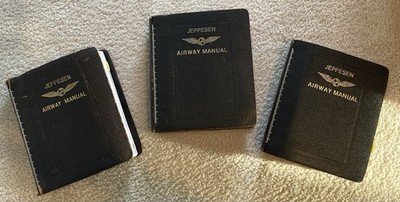 Jeppesen Aviation Vintage UNITED STATES Airway Manual Services 3 Pilot Binders
