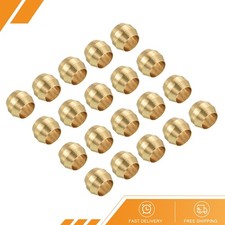 20 Pcs 4mm Tube Brass Compression Sleeve Ferrules Brass Compression Fitting