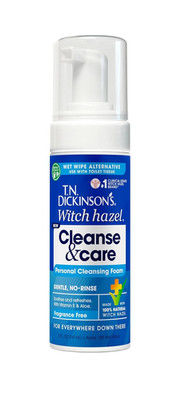 Witch Hazel Cleanse & Care Personal Cleansing Foam, Fragrance Free (5 Fl Oz) | T