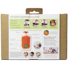 50-Pack Disposable Baby Food Pouches, BPA-Free, Freezer Safe