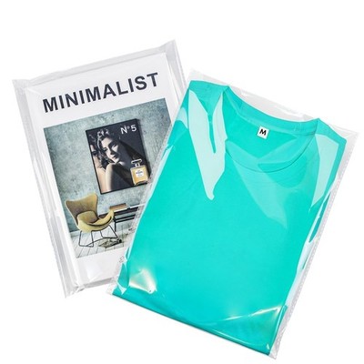 100 Pcs Self Seal Clear Plastic Bags for Packaging Clothing T-Shirt Prints