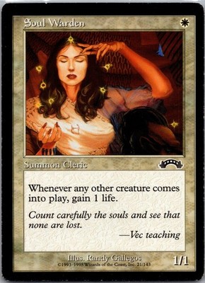 MTG Magic the Gathering 1x Soul Warden 21/143 Exodus LP