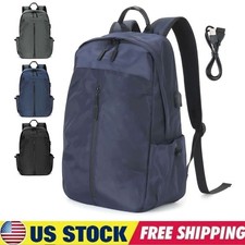 Men Women 17.3'' Backpack bag School Travel Laptop Rucksack Bag with USB Port