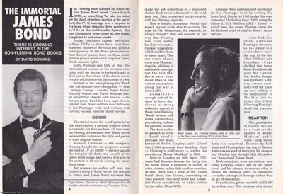 THE IMMORTAL JAMES BOND. THE GROWING INTEREST IN THE NON-FLEMING BOND BOOKS. THI