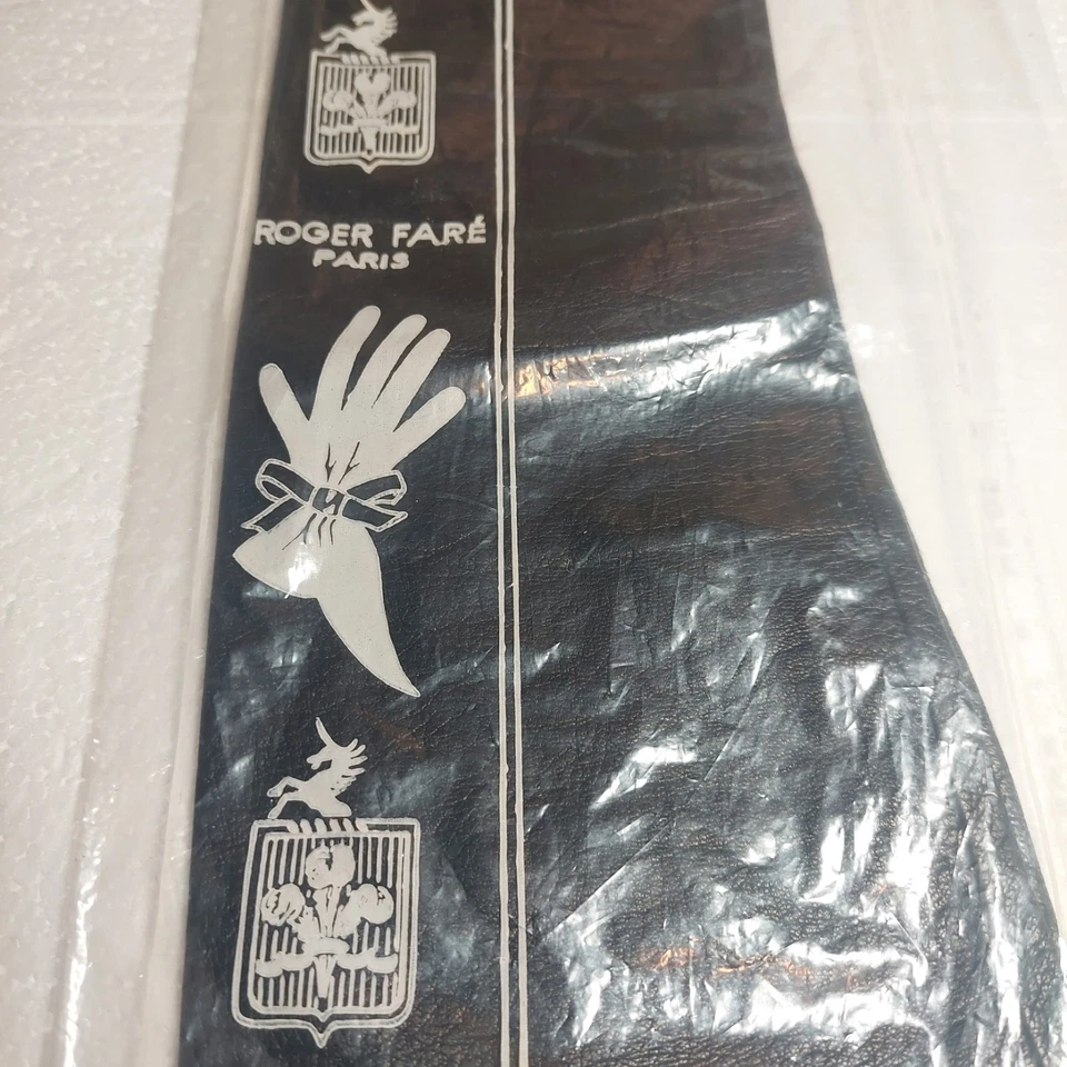 Roger Fare 长款皮革手套 法国 Kidskin 黑色 女式 尺寸 6 3/4 复古 — 第 4/4 张图片