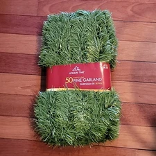 Holiday Time 50 Ft Pine Garland Indoor Outdoor. Made In USA