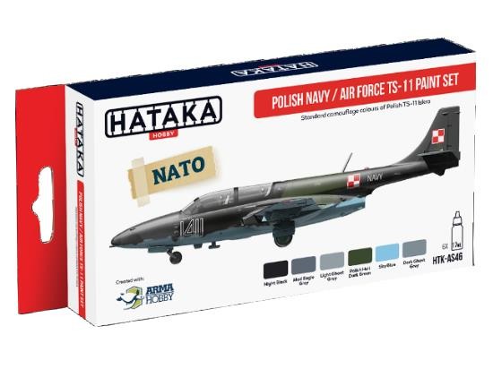Hataka HTKAS46 6 x 17ml - Acrylic Paint Set - Polish Navy / Air Force TS-11