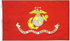 USMC UNITED STATE MARINE CORPS FLAG 3 X 5 SEMPER FI FIDELIS WITH BRASS GROMMETS