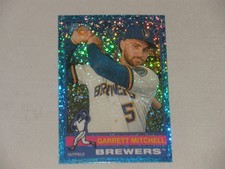 2025 Topps Heritage Chrome Light Blue Sparkle Refractor #479 Garrett Mitchell
