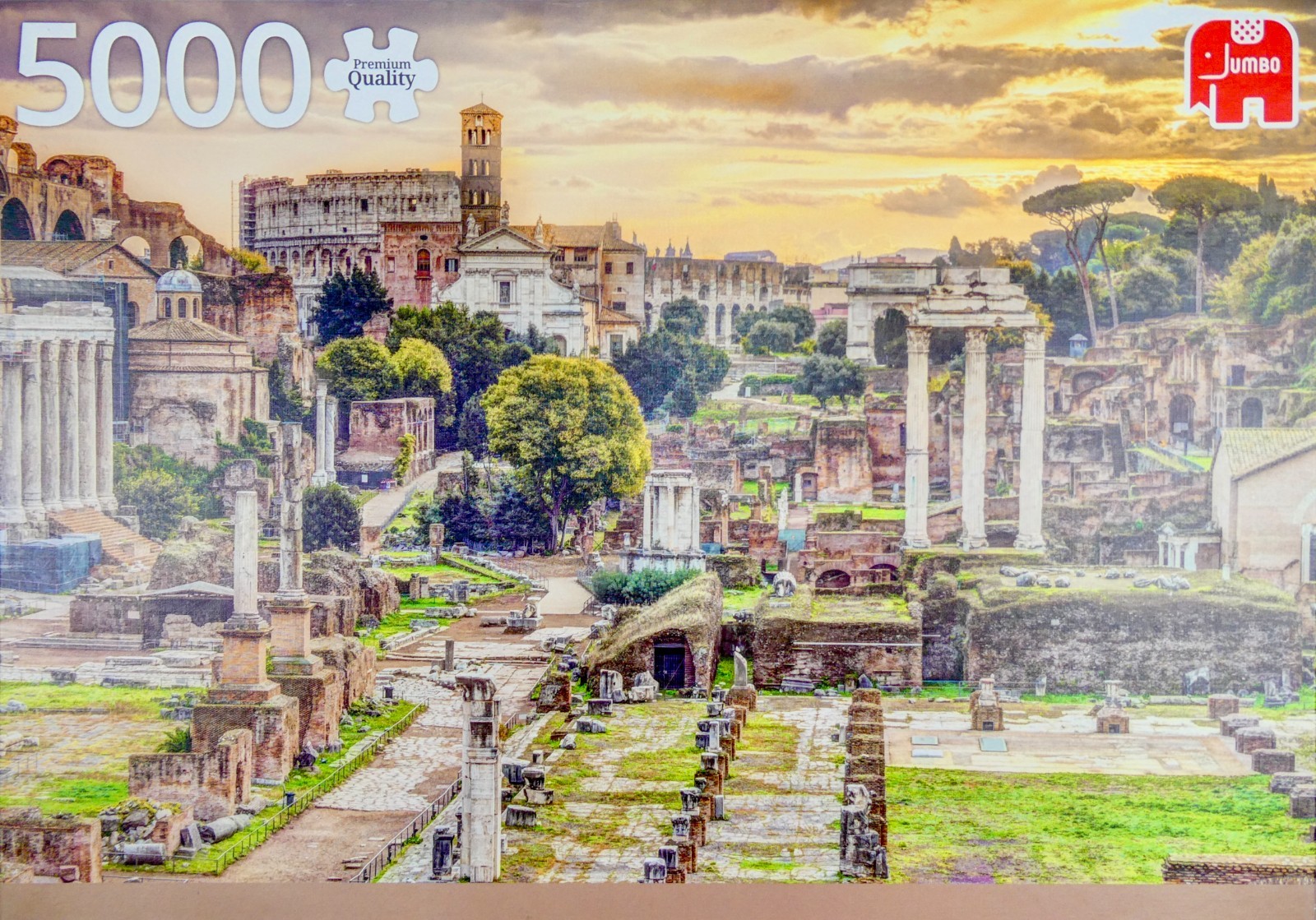 Jumbo 5000 Piece Jigsaw Puzzle Forum Romanum Rome - Assaf Frank 2016 - Complete
