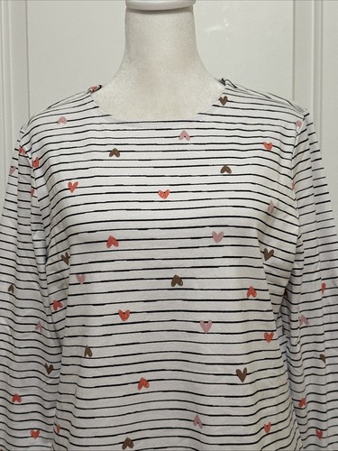Denim & Co. Printed Perfect Jersey Crewneck Long-Sleeve Top S A635939 - Picture 3 of 8