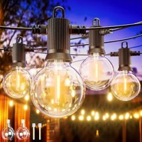 M LED Lichterkette AußEn Lichterketten, G40 40 Birnen IP65 Wasserdicht FüR Party