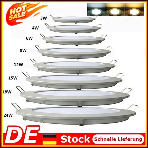 Faretto incasso pannello LED 230V spot piatto incasso plafoniera rotonda/angolare - Foto 3 di 48