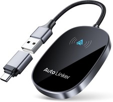 Android Auto Wireless Adapter for Cars with Built-in Wired Black