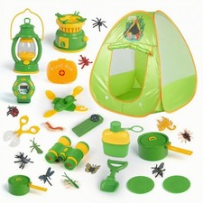27 Teile Forscher-Set mit Zelt Leicht Spielzelt mit Zubehör Kompakt für Kinder