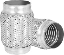 3"X 5.9"Universal Exhaust Flex Pipe,Heavy Duty Double Braid 3 Inch Flex Pipe, St