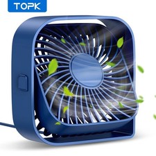 5 Inch Portable Desk Fan Personal Table Small Desktop Cooling 3 Speeds Quiet Min