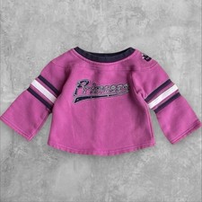 Vintage Second Step Infant Baby Girl Princess Athletic Stripe Sweatshirt 18M