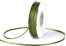 Moss Green Satin Ribbon 1/8 Inch Double Face Skinny Ribbon, 100 Yards for Crafts