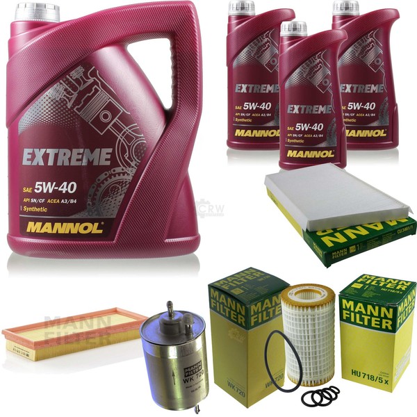 MANN-FILTER Inspektionspaket Mannol 8L Extreme 5W-40 FüR Mercedes-Benz C-Klasse-image