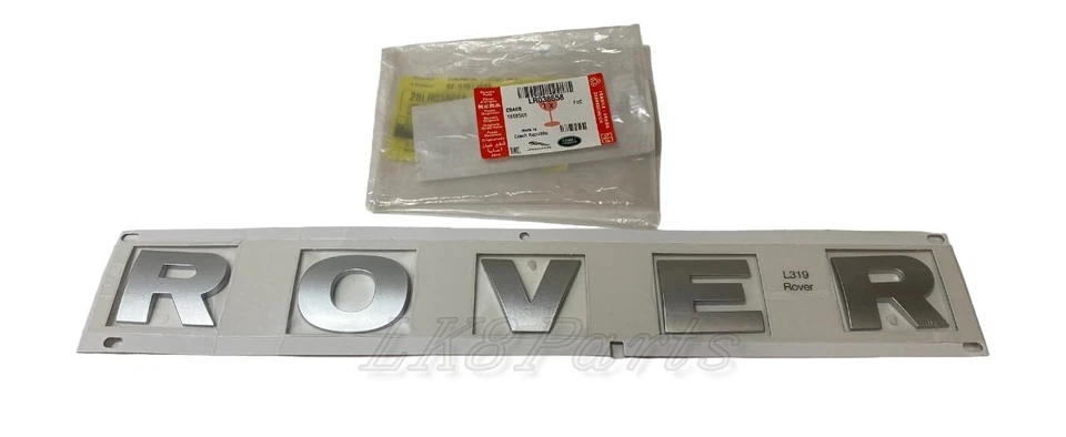 Land Rover LR3 LR4 Silver Titan LAND ROVER Hood Decal Sticker Genuine New - Image 2 of 4