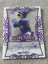 BRETT BATY 2021 Leaf TRINITY Clear AUTOGRAPH #2/25 METS Prospect 