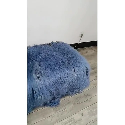 Luxury Double Color Genuine MONGOLIAN Tibetan Sheepskin Lambskin Rugs 12cm Fur - Picture 3 of 9