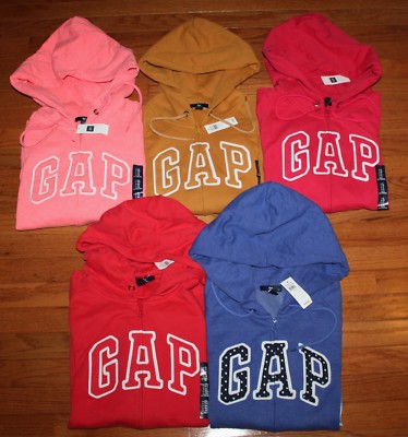 WOMEN'S NEW GAP LOGO HOODIE SWEATSHIRTS FULL ZIP All Reg,Size Many Color WOMEN'S NEW GAP LOGO HOODIE SWEATSHIRTS FULL ZIP All Reg,Size Many Color