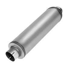 4" Inlet Diesel Exhaust Muffler,4 Inch Inlet/Outlet Resonator Exhaust Tip