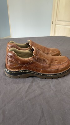 Dr. Martens Mens Brown Leather Slip On Loafers Moc Toe Shoes  US 12 AW004 Dr. Doc Martens Mens Tevin Loafers Brown Round Toe Low AW004  main image 3