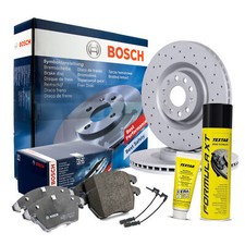 BOSCH Bremsensatz + Ceratec + Bremsenreiniger Mercedes SL R230 330mm VORN +WK