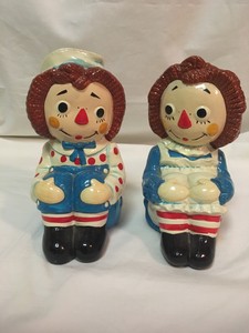 raggedy ann and andy ceramic dolls