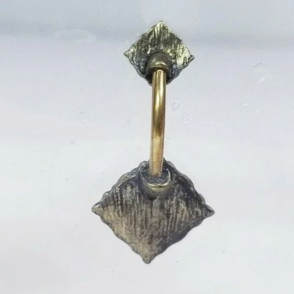 Anillo para el vientre BODY CANDY verde imitación ópalo gema transparente tono dorado rombo doble montaje Foto 2 de 3