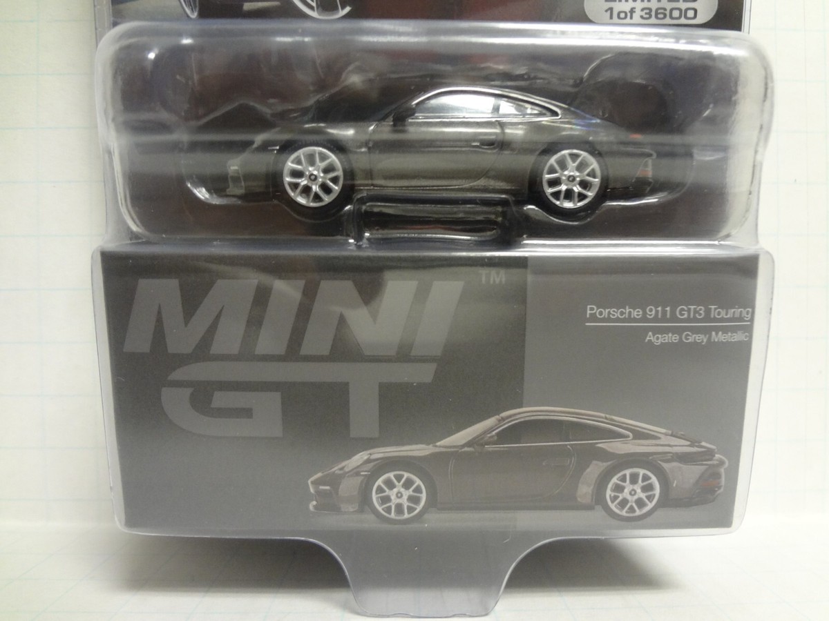 Mini GT Porsche 911 (992) GT3 Touring Agate Grey Metallic 1