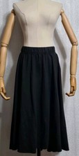 UNIQLO Chic Long Black Flared Skirt Asymmetrical Bottom Size XS/ S/M
